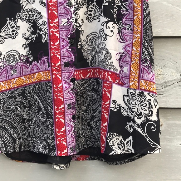 [Apt 9] Faux Button Down Racerback Tank - Picture 4 of 8